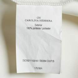 مملوكة مسبقًا CH Carolina Herrera White Crepe Asymmetrical Sleeves Top S