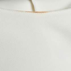 مملوكة مسبقًا CH Carolina Herrera White Crepe Asymmetrical Sleeves Top S