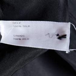 Carolina Herrera Black Silk Oversized Sleeve Detail Shirt S