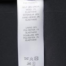 Pre Owned Carolina Herrera Black Wool Straight Leg Trousers L