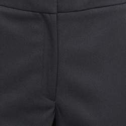 Pre Owned Carolina Herrera Black Wool Straight Leg Trousers L