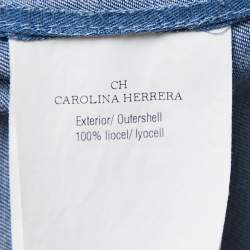 Carolina Herrera Blue Lyocell Oversized Tunic Dress XS