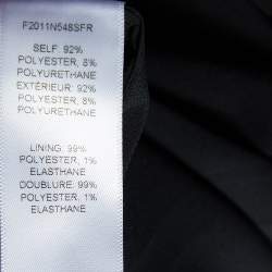 Carolina Herrera Black Cady Flared Midi Dress L