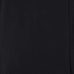 Carolina Herrera Black Cady Flared Midi Dress L