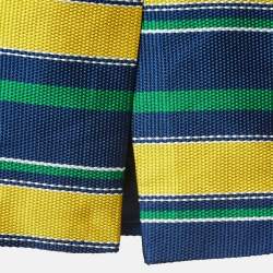 CH Carolina Herrera Multicolor Striped Textured Knit Belted Short Dress S