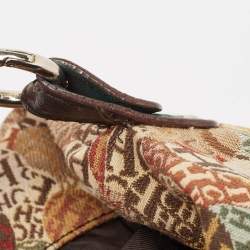 Carolina Herrera Multicolor Printed Canvas and Leather Chain Hobo