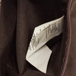 Carolina Herrera Cream/Brown Monogram Coated Canvas and Leather Chain Hobo