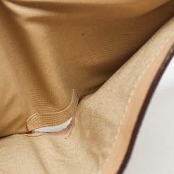 Carolina Herrera Brown Monogram Embossed Leather Trifold Wallet