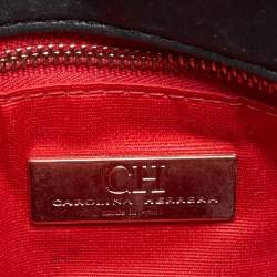 Carolina Herrera Black Quilted Leather Flap Chain Shoulder Bag