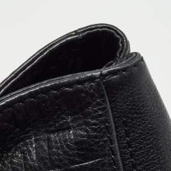 Carolina Herrera Black Monogram Embossed Leather Audrey Tote