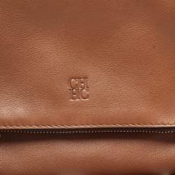 Carolina Herrera Brown Leather Fringe Detachable Crossbody Bag