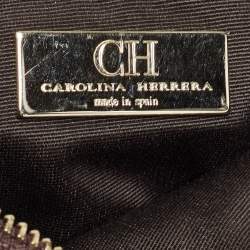 Carolina Herrera Brown Leather Fringe Detachable Crossbody Bag
