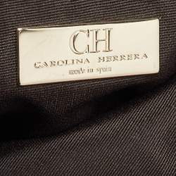 Carolina Herrera Brown Leather Fringe Detachable Crossbody Bag
