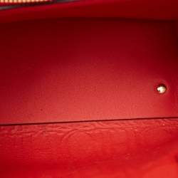 مملوكة مسبقًا Carolina Herrera Black Monogram Embossed Leather Small Matryoshka Locked Tote