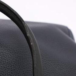 Pre Owned CH Carolina Herrera Blue Nubuck and Leather Zip Tote