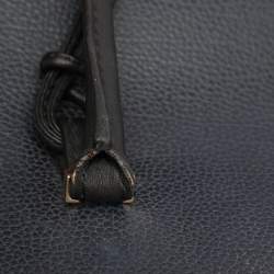 Pre Owned CH Carolina Herrera Blue Nubuck and Leather Zip Tote