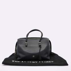 Pre Owned CH Carolina Herrera Blue Nubuck and Leather Zip Tote