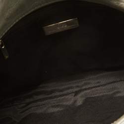 Pre Owned Carolina Herrera Grey Monogram Embossed Leather Audrey Flap Shoulder Bag