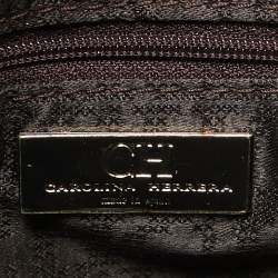Carolina Herrera Blue Leather New Baltazar Flap Shoulder Bag