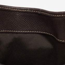 Carolina Herrera Cream/Brown Monogram Coated Canvas and Leather Chain Tote