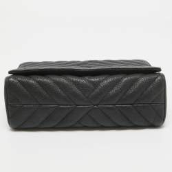 Pre Owned Carolina Herrera Black Quilted Leather CHHC Flap Shoulder Bag
