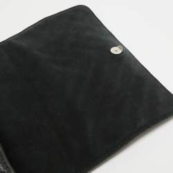 Pre Owned Carolina Herrera Black Quilted Leather CHHC Flap Shoulder Bag