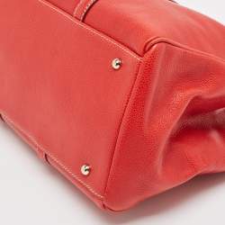 Carolina Herrera Red Leather Large Matteo Tote