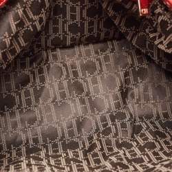 Carolina Herrera Red Leather Large Matteo Tote