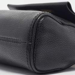Carolina Herrera Black Leather Small Minuetto Top Handle Bag