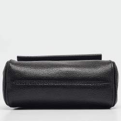 Carolina Herrera Black Leather Small Minuetto Top Handle Bag