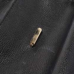 Carolina Herrera Black Leather Small Minuetto Top Handle Bag