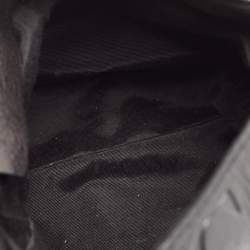 Carolina Herrera Black Monogram Embossed Leather Satchel