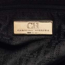 Carolina Herrera Black Leather Matteo Tote