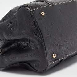 Carolina Herrera Black Leather Matteo Tote