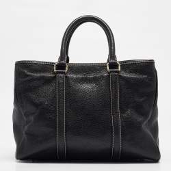 Carolina Herrera Black Leather Matteo Tote