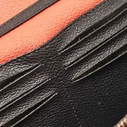 Carolina Herrera Black/Gold Monogram Coated Canvas and Leather Envelope Flap Clutch