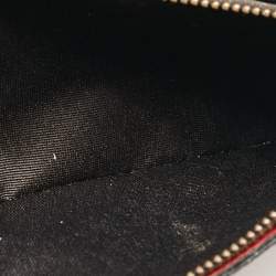 Carolina Herrera Black/Gold Monogram Coated Canvas and Leather Envelope Flap Clutch