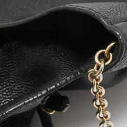 Carolina Herrera Black Leather Minuetto Flap Top Handle Bag