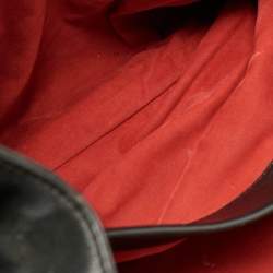 Pre Owned Carolina Herrera Black Leather CH Charm Tote