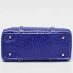 Carolina Herrera Blue Leather Matteo Tote