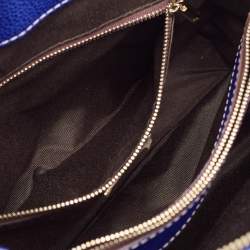 Carolina Herrera Blue Leather Matteo Tote