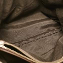 Pre Owned Carolina Herrera Beige Logo Embossed Quilted Leather Chain Tote