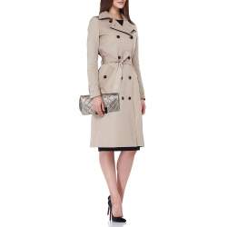 Carolina Herrera Grey Leather Pouch Clutch