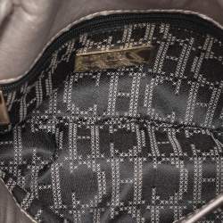 Carolina Herrera Grey Leather Pouch Clutch