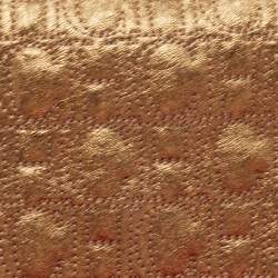 Pre Owned Carolina Herrera Gold Logo Embossed Leather Embellished Shoulder Bag