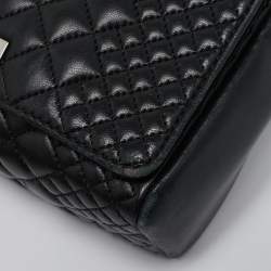 Pre Owned Carolina Herrera Black Quilted Leather Bimba Flap Shoulder Bag