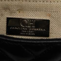 Pre Owned Carolina Herrera Black Quilted Leather Bimba Flap Shoulder Bag
