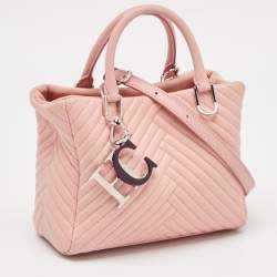 Carolina Herrera Pink Quilted Leather Duchess Tote 