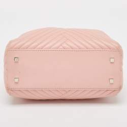 Carolina Herrera Pink Quilted Leather Duchess Tote 