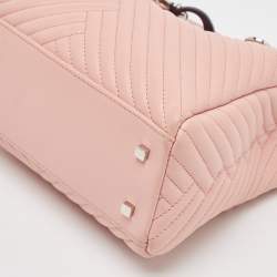 Carolina Herrera Pink Quilted Leather Duchess Tote 